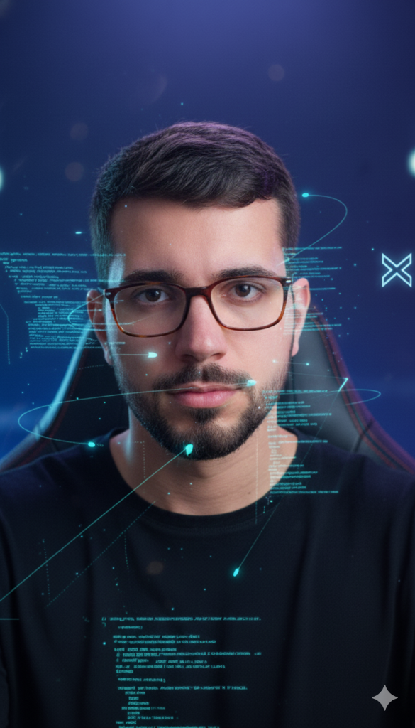 Foto de Marcel Andrade, desenvolvedor de software especializado em automação e IA